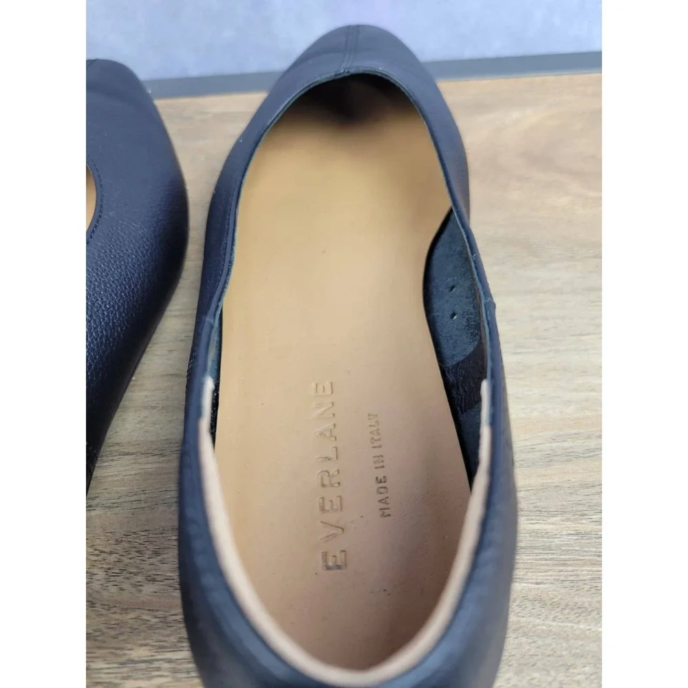 Everlane‎ The Day Glove Black Leather Pointed Toe Ballet Flats Women's Size 6.5 - Picture 5 of 8